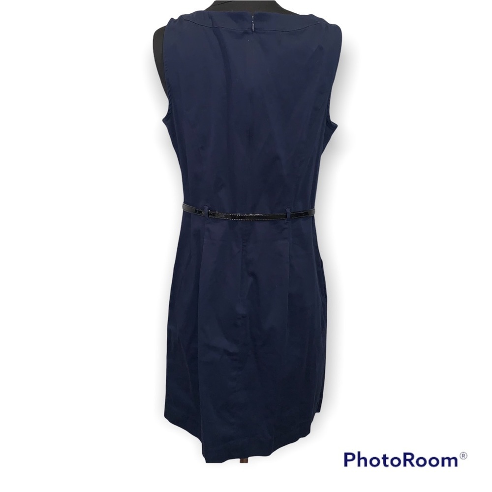 NEW Tommy Hilfiger Navy Sleeveless Belted Dress Women’s size 10